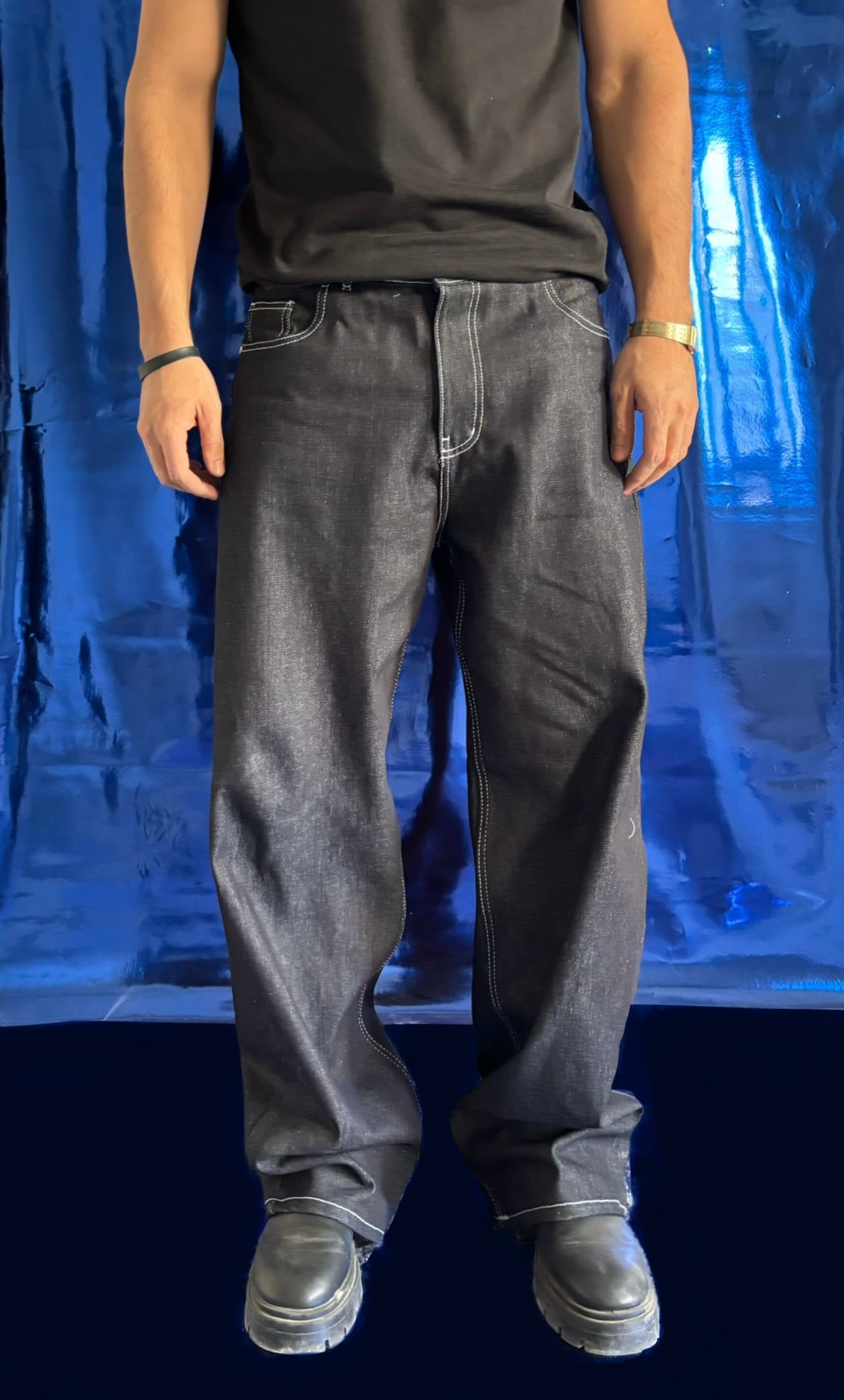 Denim Pants in Midnight Blue