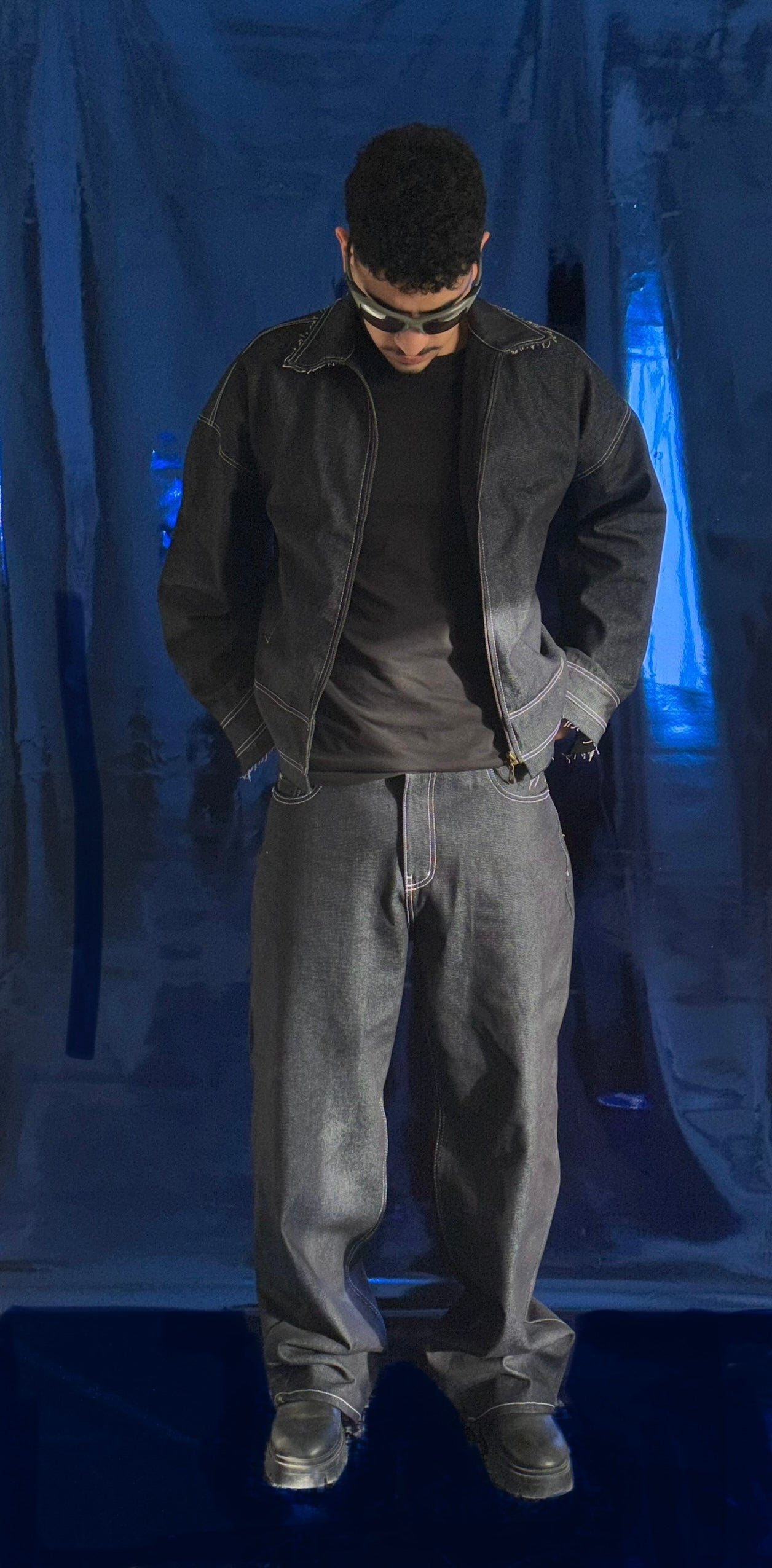 Denim Pants in Midnight Blue