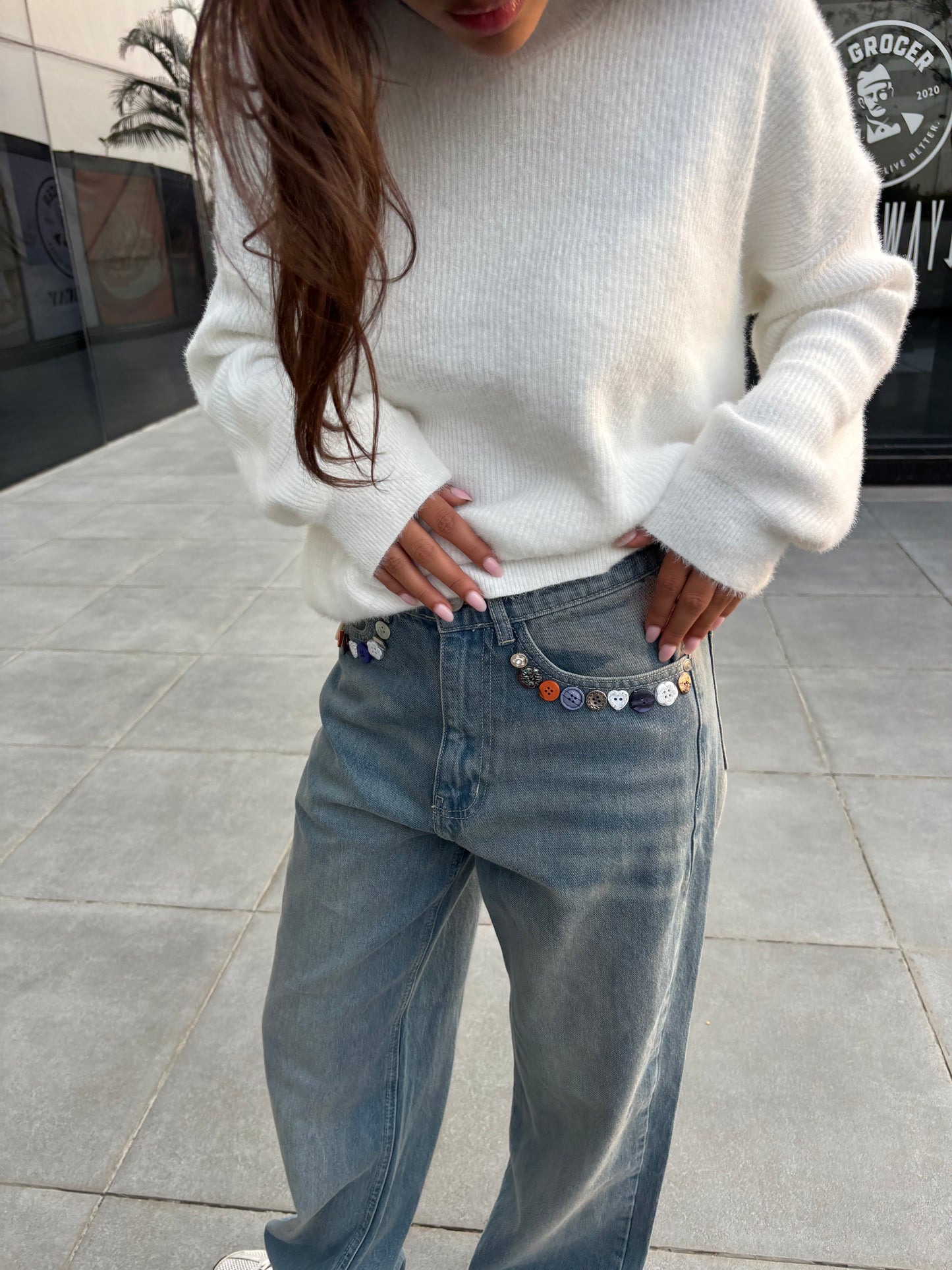 Jeanius Button Statement Denim