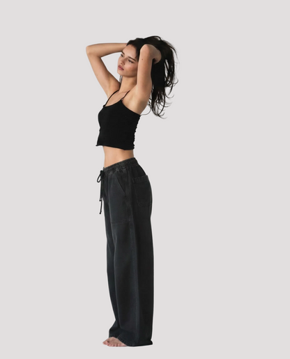 Black Relaxed-Fit Fall Trousers