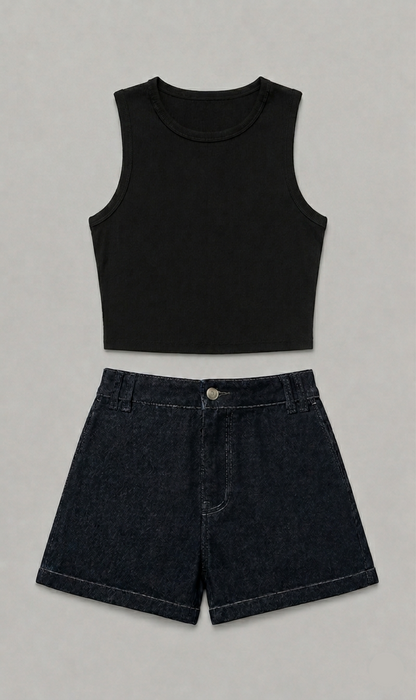 Tank Top + Denim Shorts (Bundle)