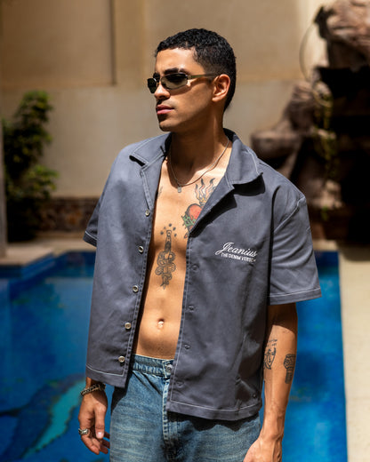 Boxy Fit Shirt in Grey