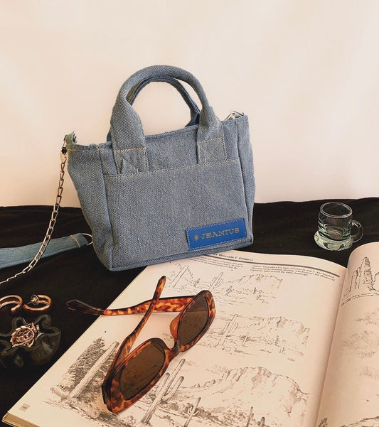 Mini Tote Bag in Sky blue