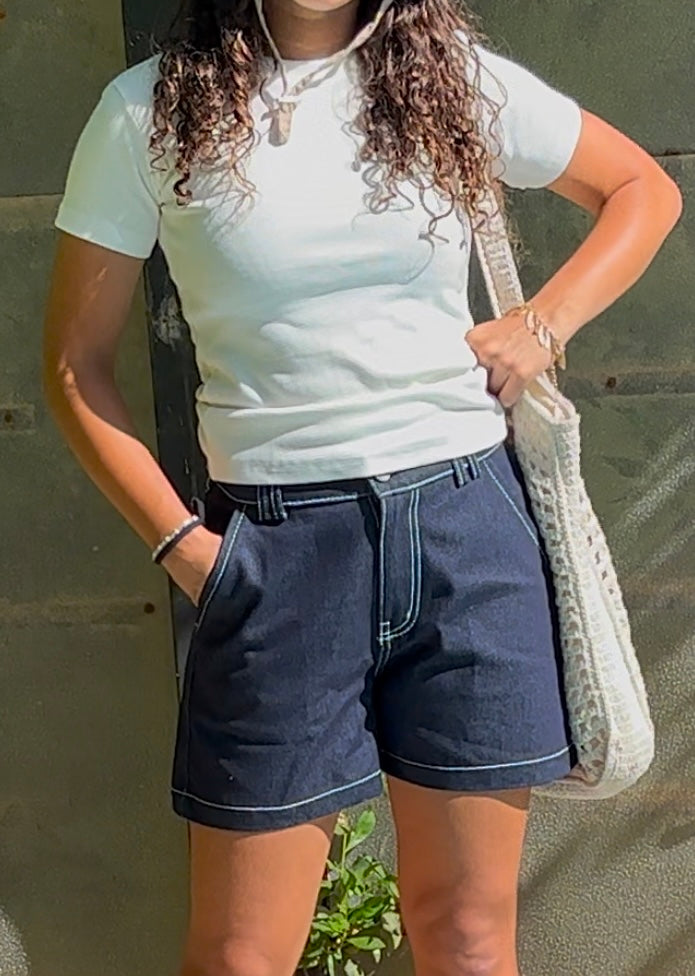 Basic Top + Denim Shorts (Bundle)