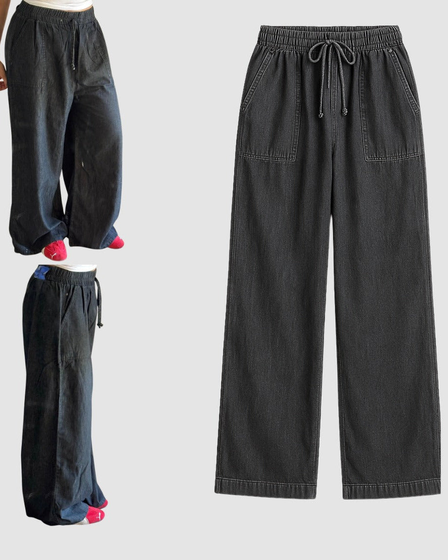 Black Relaxed-Fit Fall Trousers